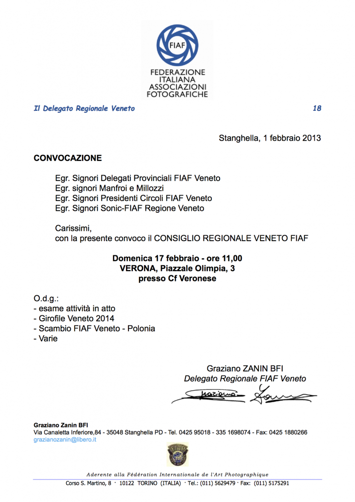 2013 - 17 FEBBRAIO 18 REGIONE